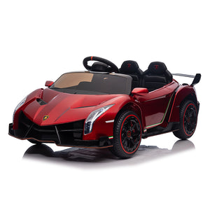 TAMCO Painted Red Lamborghini 12V electric kids ride on cars two seat  big toy cars for kids with leather seat, XMX615B, free shipping