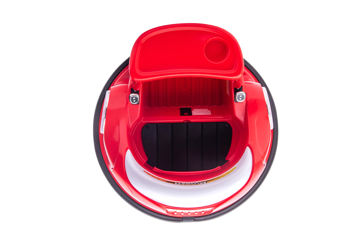TAMCO 12V Kids Toy Electric Ride On Bumper Car, 360 Spin Ride On Vehicles for Girls Boys Toddler with Remote Control Dinner plate Colorful lights