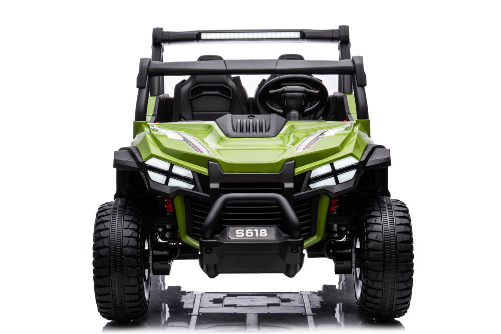 TAMCO S618 Green kids electric ride on car 24V two seat big UTV car, kids toys car with EVA wheel/PU seat / 2.4G R/C , free shipping