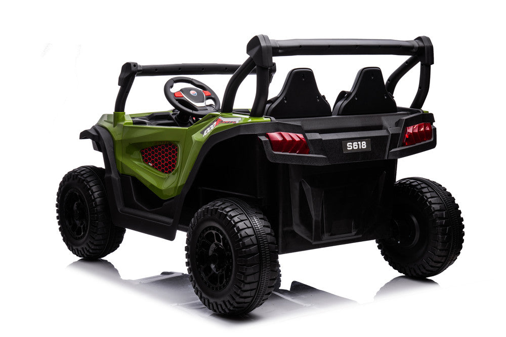 TAMCO S618 Green kids electric ride on car 24V two seat big UTV car, kids toys car with EVA wheel/PU seat / 2.4G R/C , free shipping