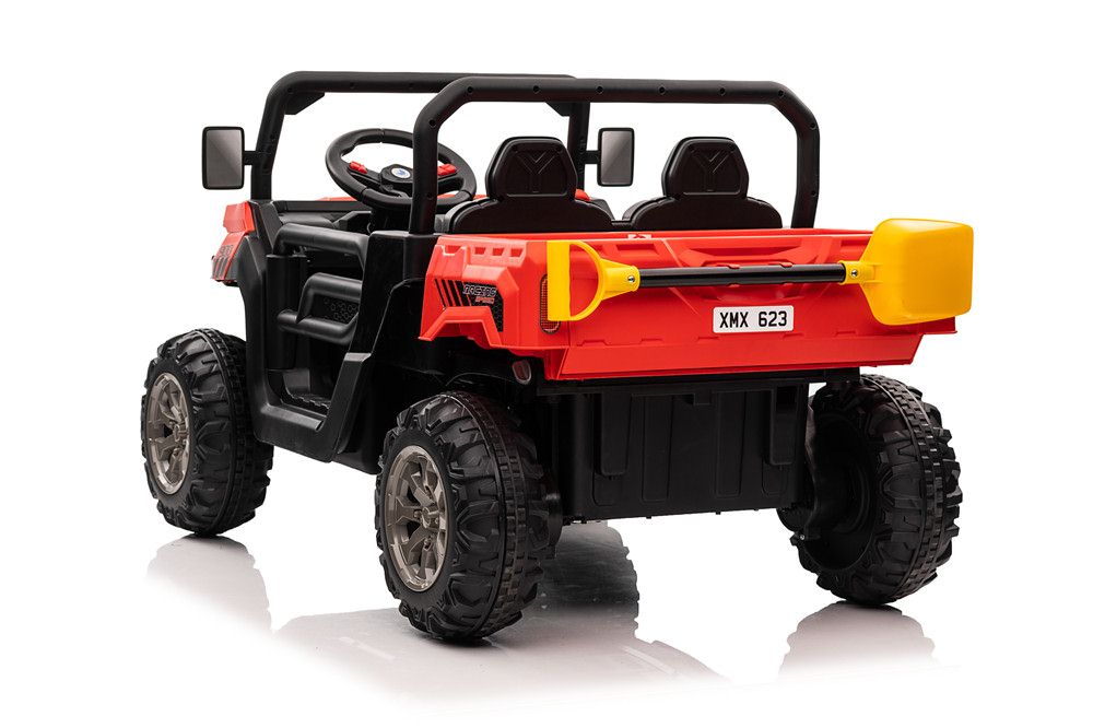 TAMCO Electric Big Kids Ride on Cars, Red Kids Toys Car with 2 Leather Seat, XMX623, free shopping