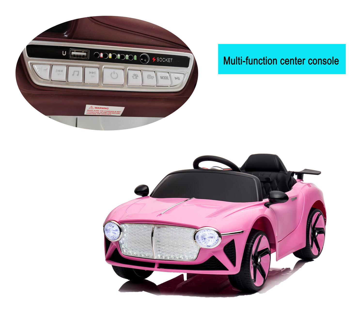 Tamco 6688 pink ride on car, kids electric car, riding toys for kids with remote control Amazing gift for 3~6years boys/grils