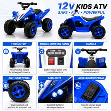 TAMCO NEL-001 BLUE/PINK Kids Electric Car for 3-6 Years, Dual Motor 12V4.5AH Battery Powered Ride On Toy with Bluetooth Music, LED Lights, 2 Speed Modes, Forward/Backward - Blue/Pink, Toddler First Car Gift