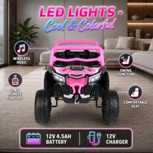 WMT-1988 12V Kids Ride On Car with Remote Control, Swing & Music Player