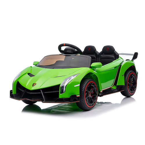 TAMCO Green Lamborghini 12V electric kids ride on cars two seat  big toy cars for kids with leather seat, XMX615B, free shipping