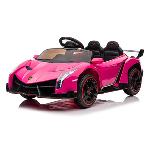 TAMCO Pink Lamborghini 12V electric kids ride on cars two seat  big toy cars for kids with leather seat, XMX615B, free shipping