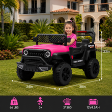 WMT-206 12V Kids Ride On Car with Remote Control, Double Doors & Lights