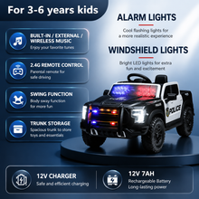 P5 12V Kids Ride On Car with Remote Control, Double Doors & Music Player