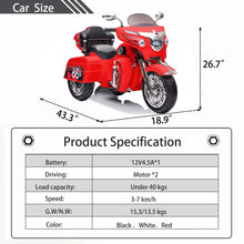 TAMCO T1800 white/red/black big kids electric motorbike,kids toys car,large capacity trunk,free shipping