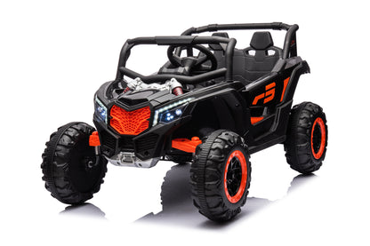 TAMCO Electric Big Kids Ride on Cars, White+Orange Kids Toys Car with 2 Leather Seat, NEL-901 , free shopping