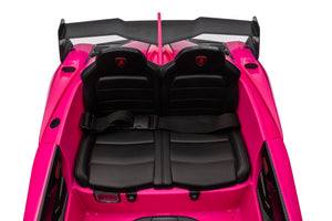 TAMCO Pink Lamborghini 12V electric kids ride on cars two seat  big toy cars for kids with leather seat, XMX615B, free shipping