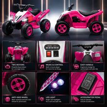 TAMCO NEL-001 BLUE/PINK Kids Electric Car for 3-6 Years, Dual Motor 12V4.5AH Battery Powered Ride On Toy with Bluetooth Music, LED Lights, 2 Speed Modes, Forward/Backward - Blue/Pink, Toddler First Car Gift