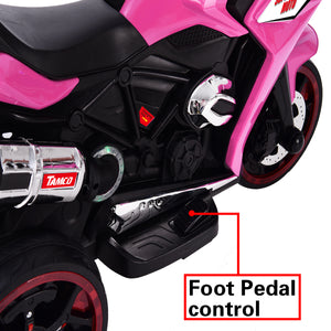 TAMCO-1200  PINK ,kids  electric motorcycle 3 wheels 2 motor 12V battery  Children ride on motorcycle  with light wheels ,free shipping