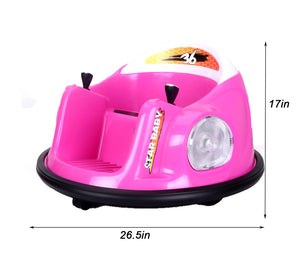 TAMCO 12 V  Kids  Electric Ride On Bumper Car with Remote Control   Dinner Plate Colorful Lights