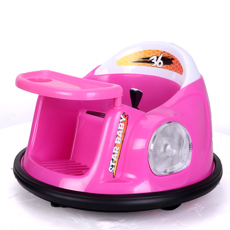 TAMCO 12 V  Kids  Electric Ride On Bumper Car with Remote Control   Dinner Plate Colorful Lights