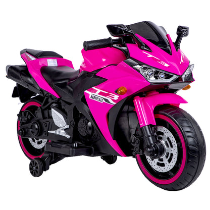 TAMCO-T3  pink  kids 12V Children ride on motorcycle 3-6 years Kids ride on motorcycle with lightting wheels ,hand  drive , PU seat